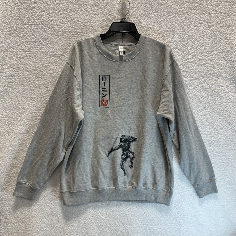 Marvel Avengers Endgame Ronin Men's‎ Sweatshirt L Crewneck Gray Graphic Pullover